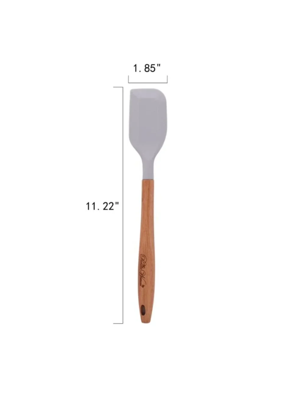 The Woman Pioneer Gray 10-Piece Silicone-Tipped Wood Handles Cooking Utensil